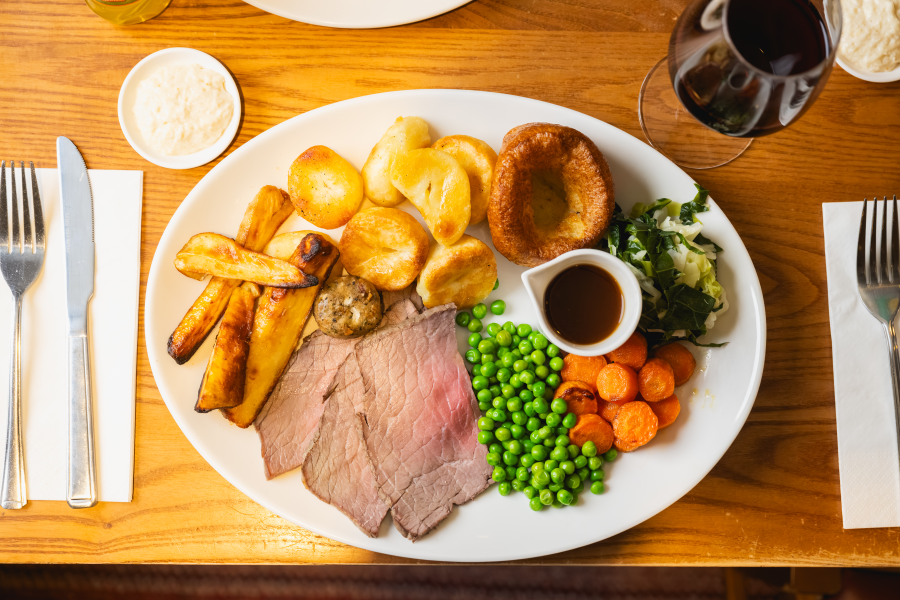 food at a cookhouse + pub for a Easter meal
