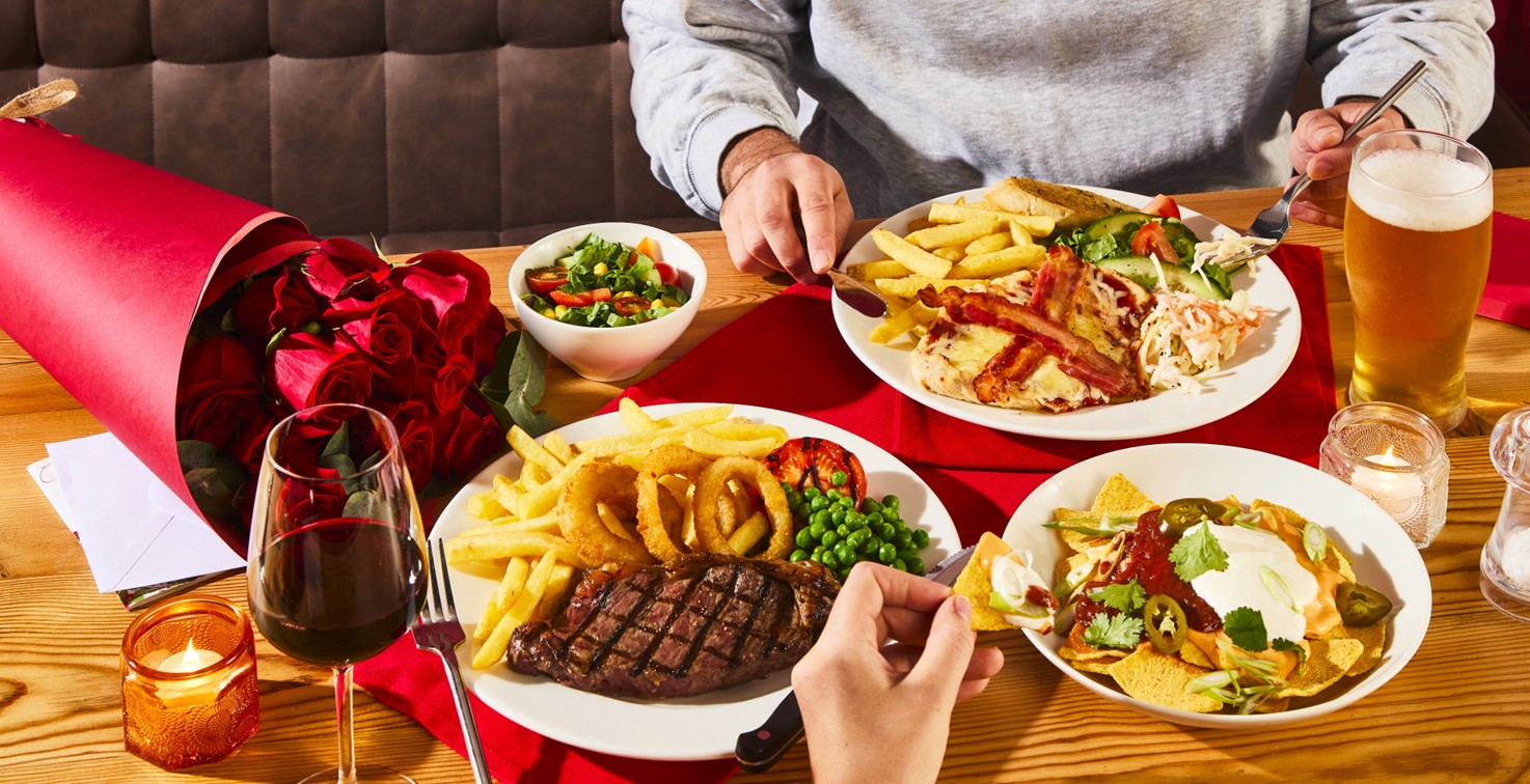 food at COoKHOUSE AND PUB for a valentines day meal